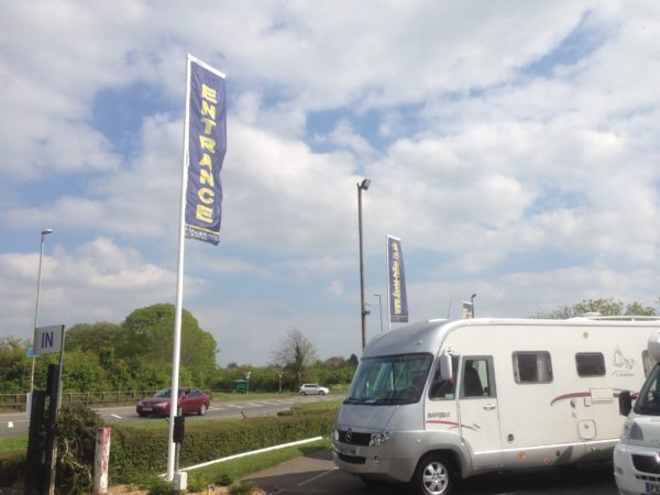 Forecourt Pole Wheel Base & Flag - Image 3