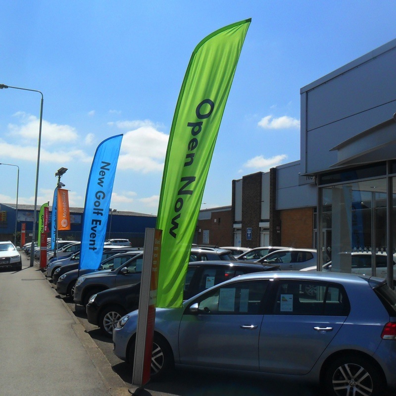 car forecourt flag poles