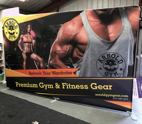 The stretch fabric display wall banner stands look amazing for graphics on the front and rear areas.