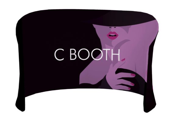 curved fabric banner booth