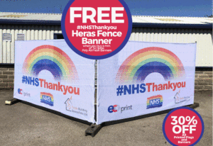 social distancing heras fencing signage