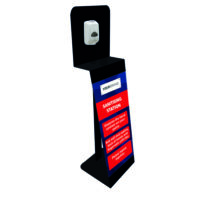 printed sanitise station