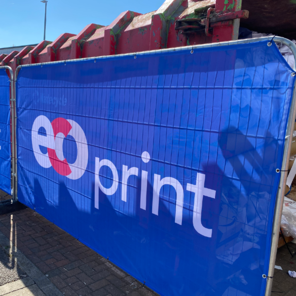 eco print heras fence cover design for building site fencing