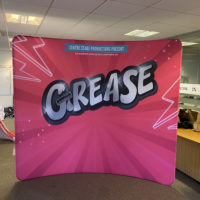 Curved Fabric Display Banner Walls for indoor promotional events