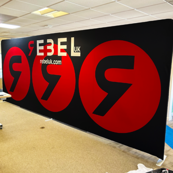 6m fabric display banner wall for promotional events.