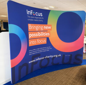 Fabric printed display banner wall