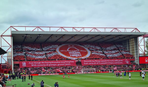 Football Crowd circle surfer banner flag