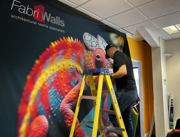 FabriWalls installation of promotional wall wraps