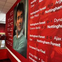 Nottingham Forest FabriWalls fabric tension wall covering installation
