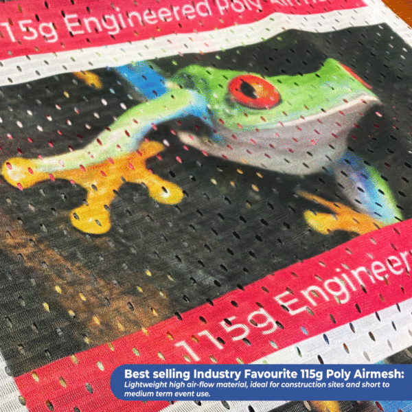 115g airmesh print fabric sample close up