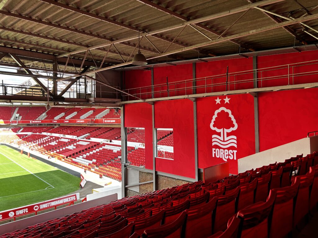 Nottingham Forest football club internal wall covering fabri