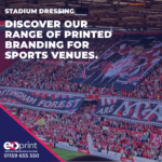 Football stadium printed branding