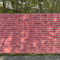 pre-designed brick heras fence cover